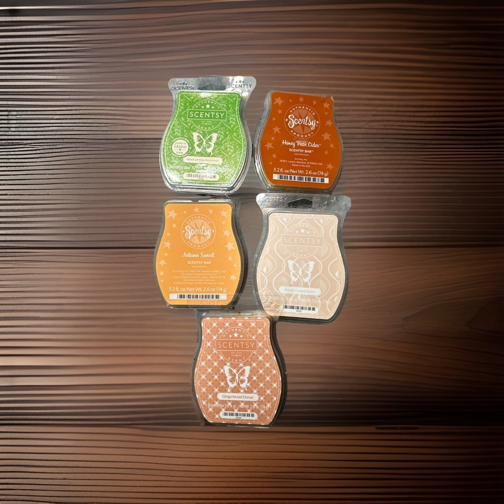 Scentsy Wax Bars Winter Autumn Holiday Scents Lot Of Five All New Wax Melts